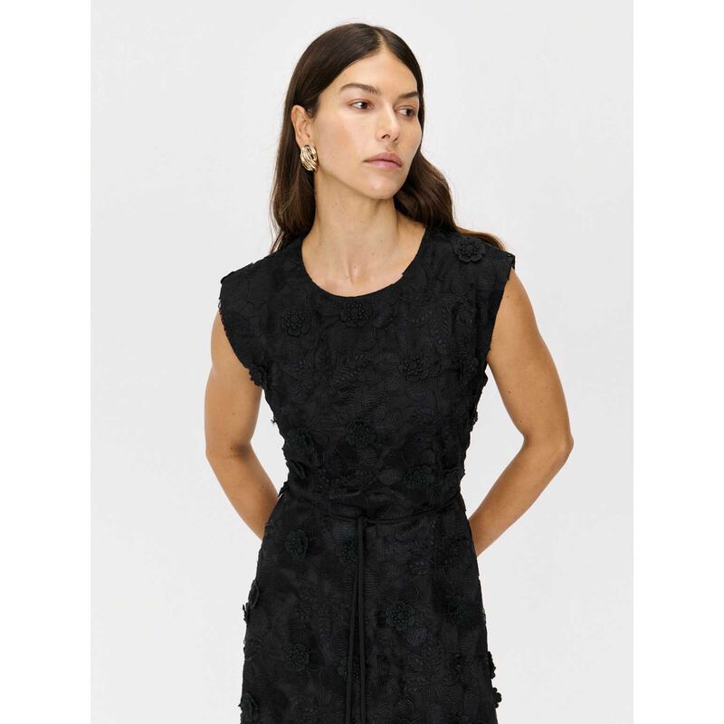 Veronika Maine 3D Embroidered Organza Midi Dress image number 3